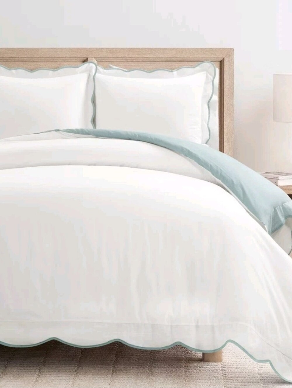 Lush Décor 3pc Full/Queen Coastal Chic Scallop Edge Duvet Set